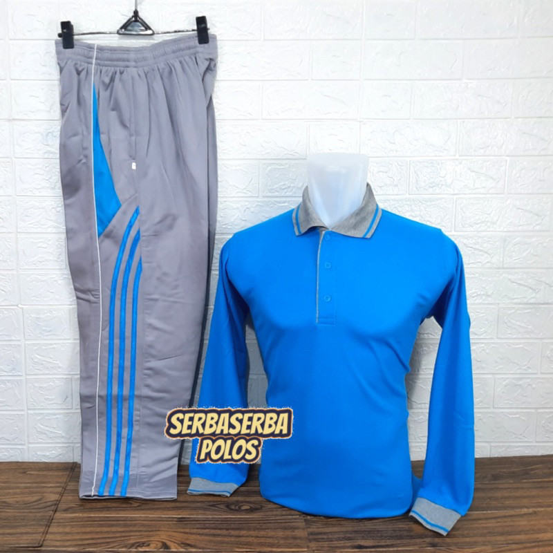 Setelan Kaos Kerah Lengan Panjang / Kaos Kerah 1 Set / Seragam Olahraga