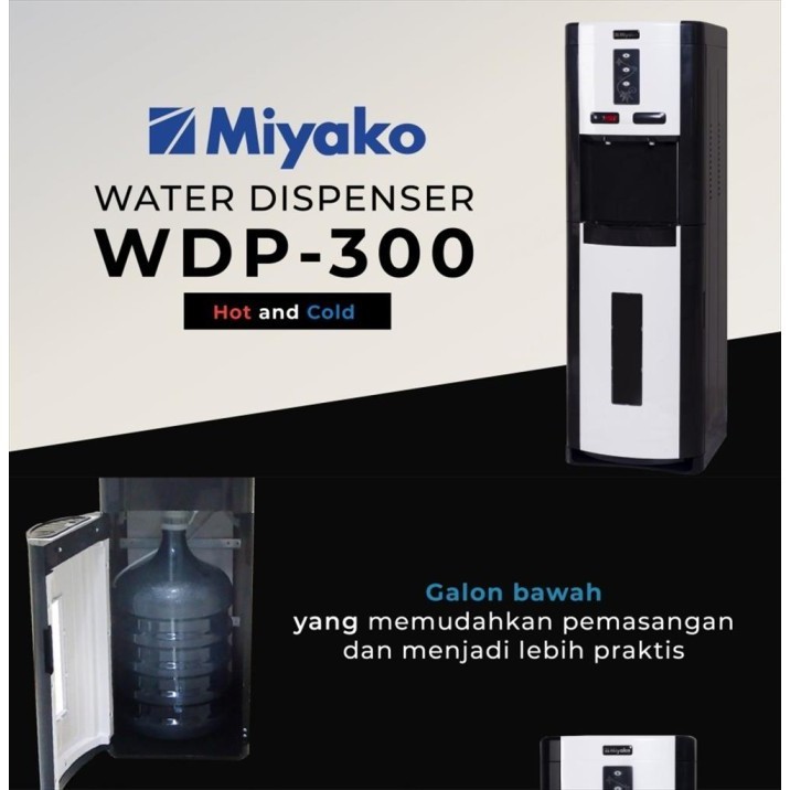Miyako Dispenser Galon Bawah Miyako WDP300 Dispenser Tinggi Miyako WDP 300 Hot & Cool Miyako WDP-300
