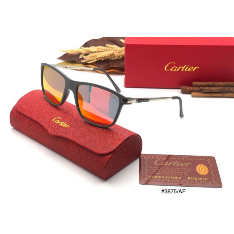 KACAMATA GAYA FASHION SPORT CARTIER TERBARU  LENSA KACA POLARIZED PHOTOCROMIC ANTISILAU .