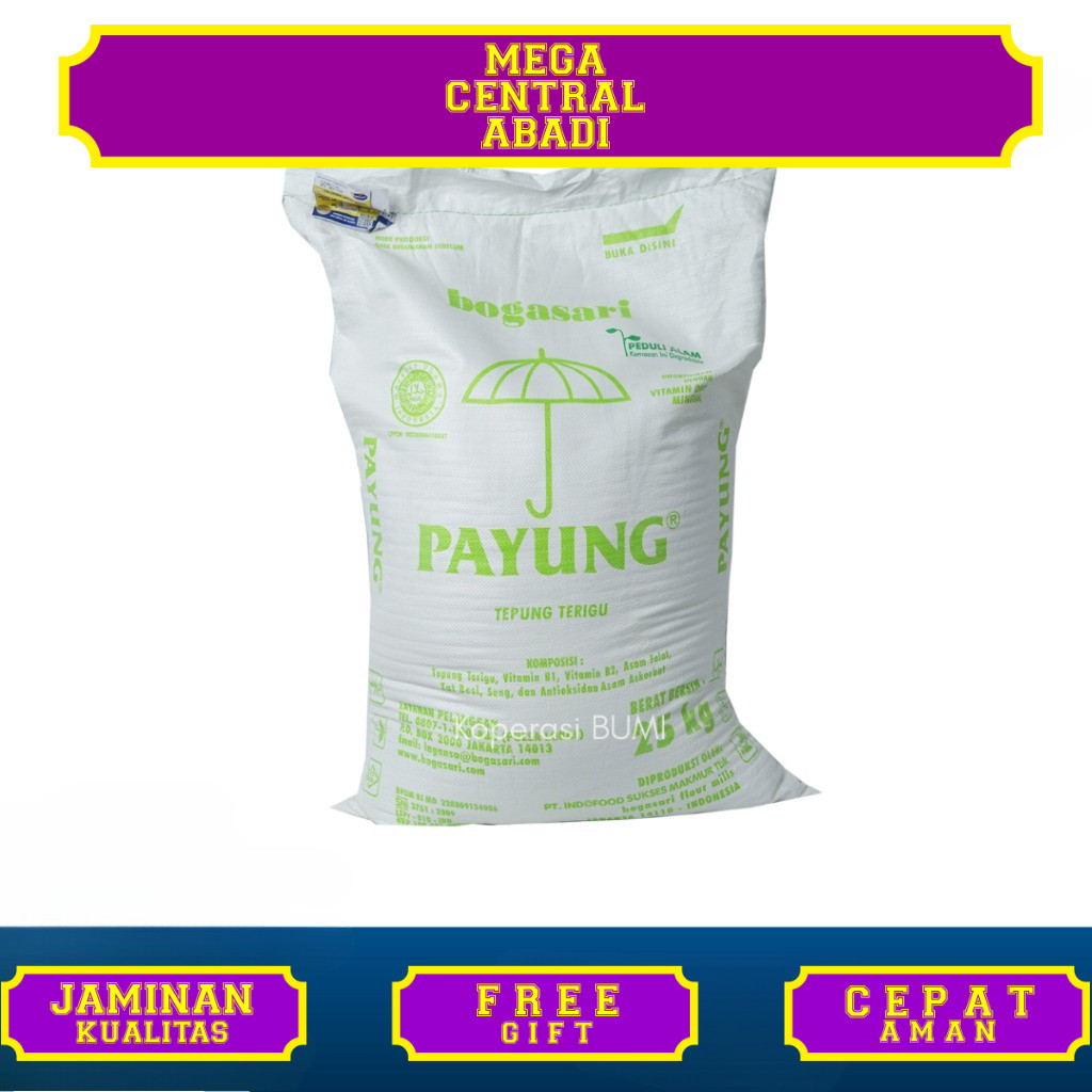 Tepung Terigu Bogasari Payung 25 kg