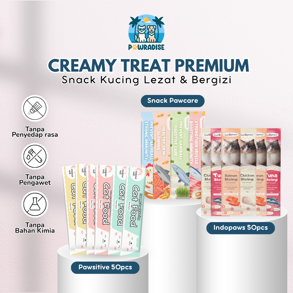 Snack Kucing Creamy Pawsitive Makanan Kucing Indopaws Pawcare
