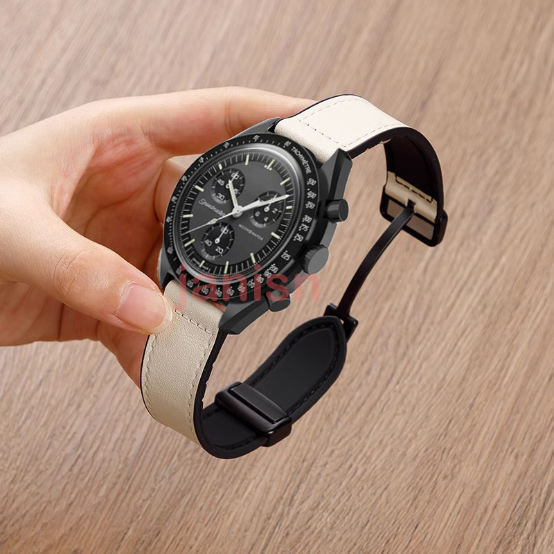 Magnetic Bracelet For Omega X Swatch Joint MoonSwatch Band Silicone Strap For TicWatch2 Realme Watch