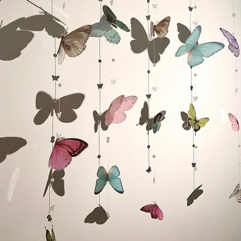6M Tirai Manik Manik Kupu Warna Tirai Pintu Jendela Satu Diy Hiasan Dinding Kupu Kupu Tirai Manik Ma