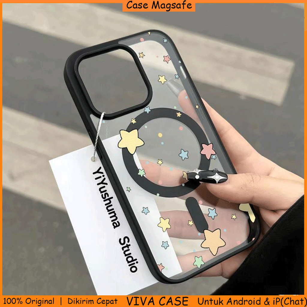 Casing Magsafe iPhone Transparan Clear Case Frame Hitam Abu Slim Softcase untuk iPhone X XS XR XS Ma