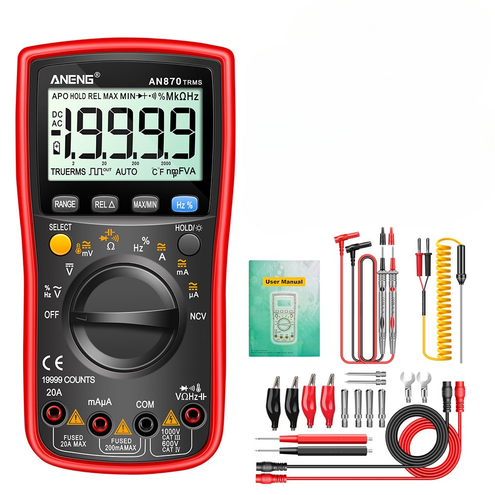 AN870  Digital Multimeter 19999 Counts True Rms Multimeters AC/DC Current Meter  Voltimetro Profesio