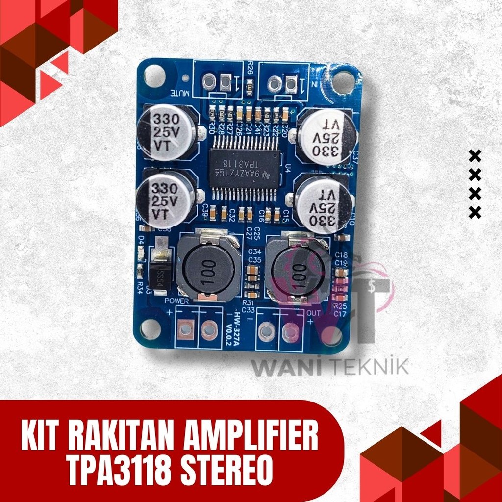Kit Amplifier TPA3118 – 2x30W Kelas D Suara Jernih