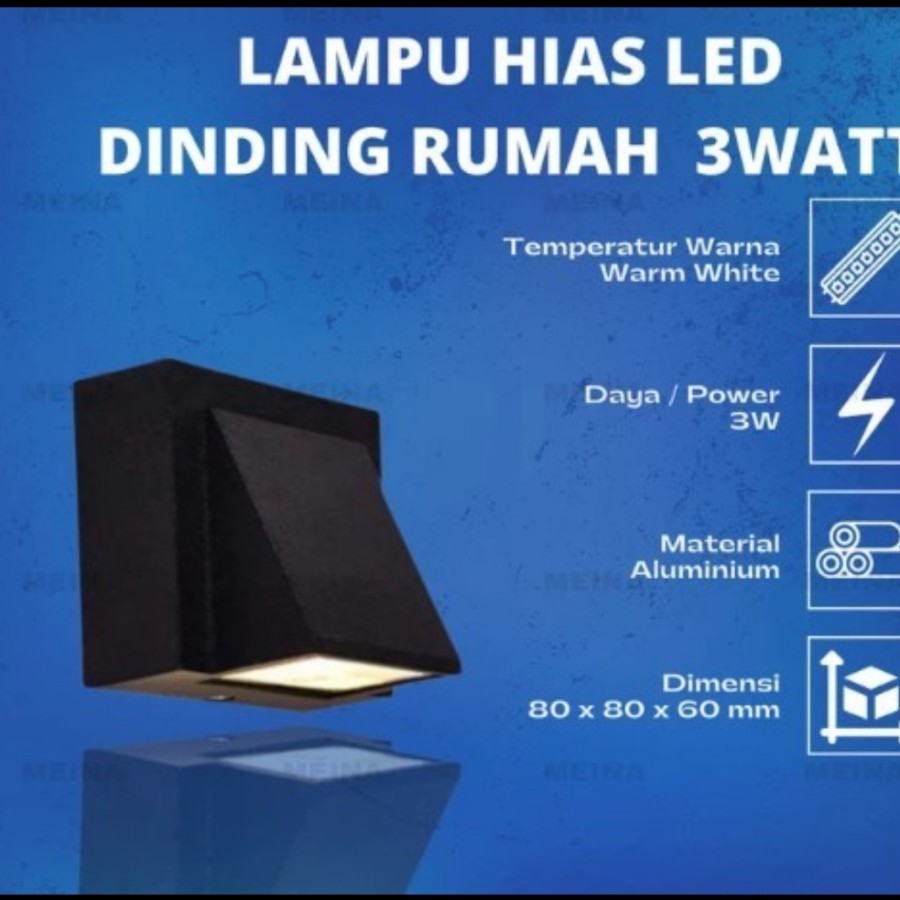 Lampu Taman Led Minimalis 1 Arah Cob 3 watt Lampu Dinding 1 Arah