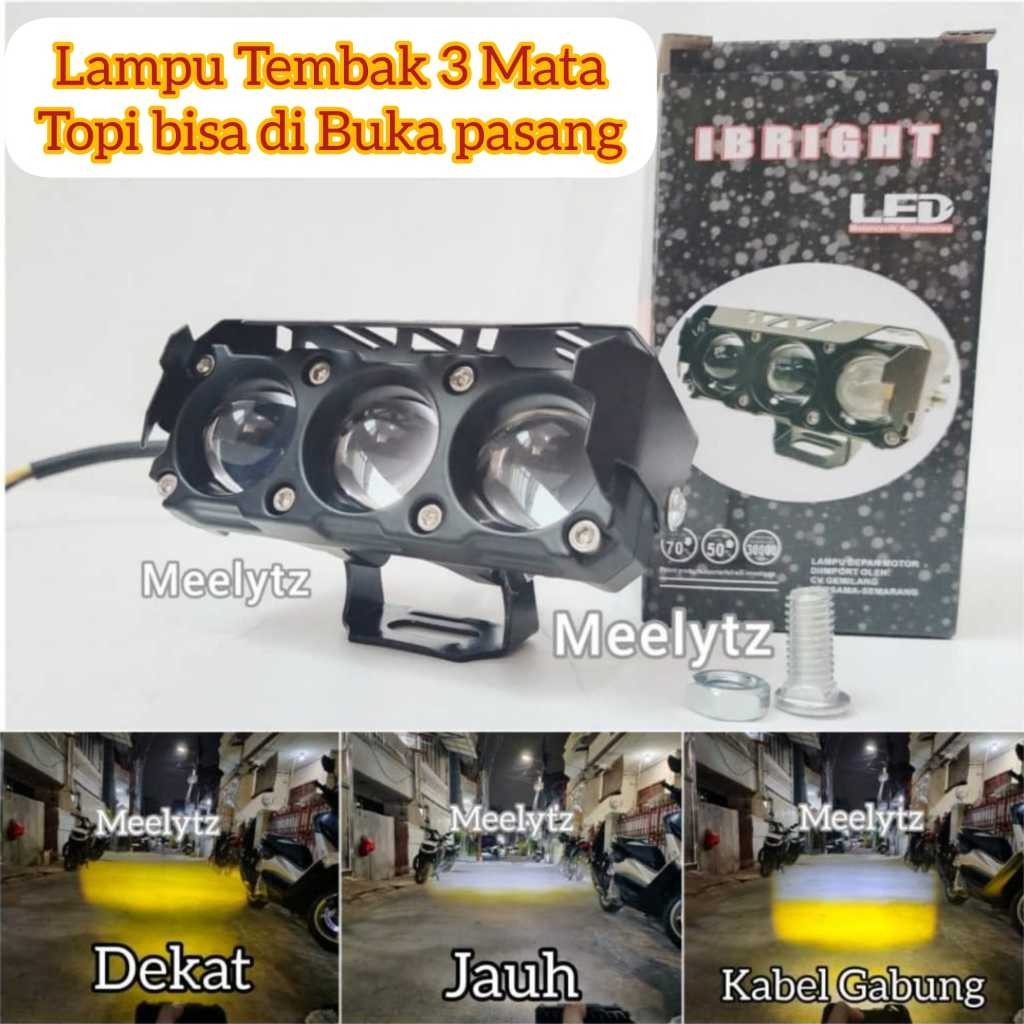 Lampu Tembak Laser 3 Mata Full Alumunium Premium