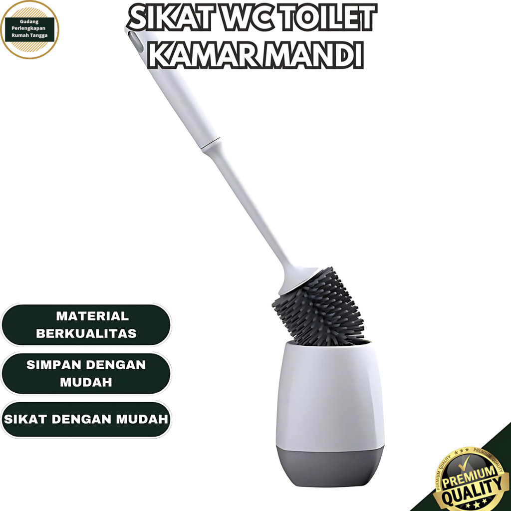 Sikat WC Closet Duduk Sikat Kamar Mandi Gagang Panjang Sikat Toilet Jongkok