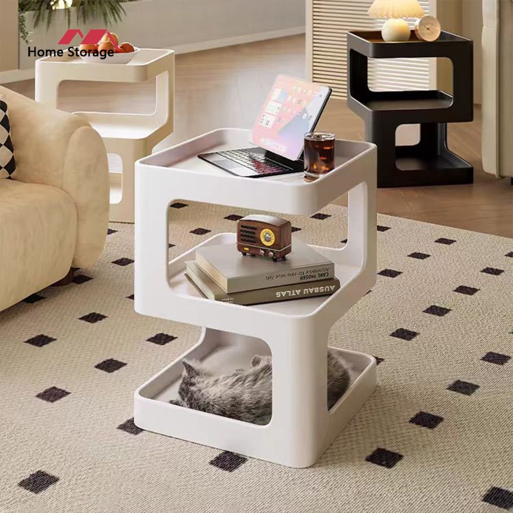 Kabinet samping sofa  lemari kopi kecil minimalis seni digital sederhana modern samping beberapa