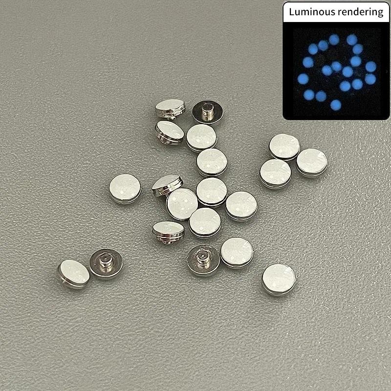 White Beads Blue Green Luminous Pip Wat Bezel ert 12 O’Clock Lume Pearl Dot Mod Parts Replacement Sp