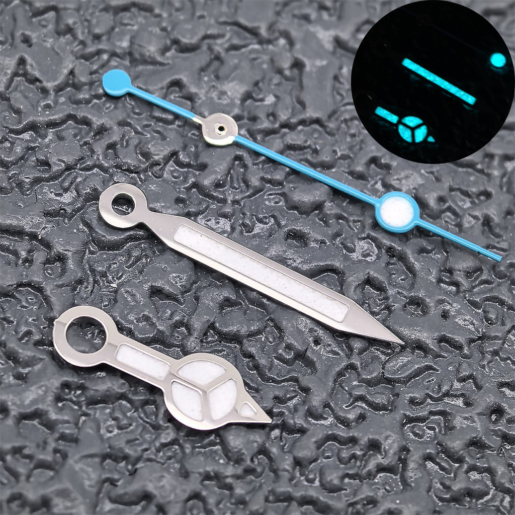 NH35 Wat Hand Blue Yat Hand with Ice Blue Luminous for NH35  Movement ving Wat Accessories Silver Bl