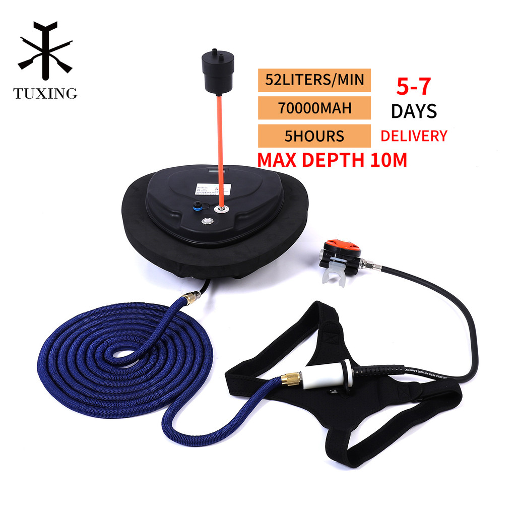 TUXING Z500 Scuba Diving Ventilator Waterproof Portable Rechargeable Scuba Diving Tank with Breathin