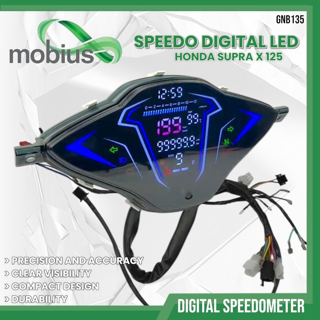 BM Speedometer Digital LED SUPRA X 125 MOBIUS