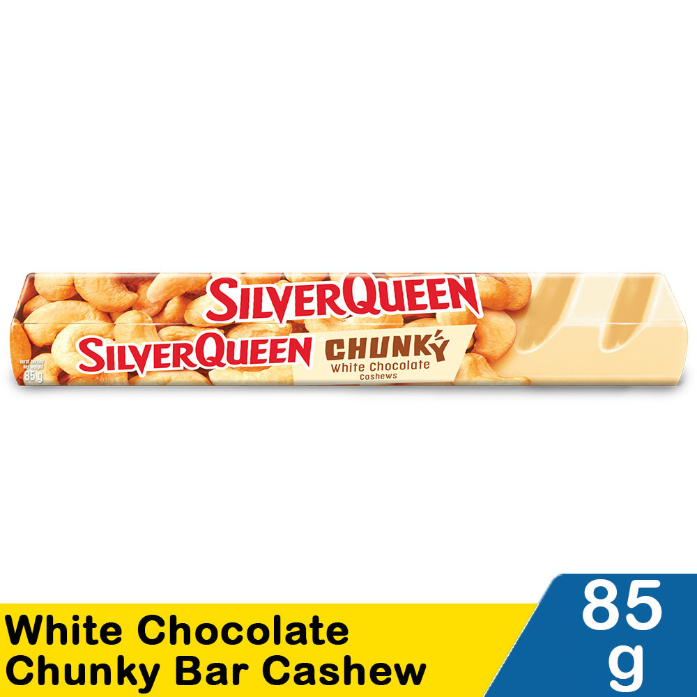 SILVER QUEEN WHITE CHOCOLATE CHUNKY BAR CASHEW 85g