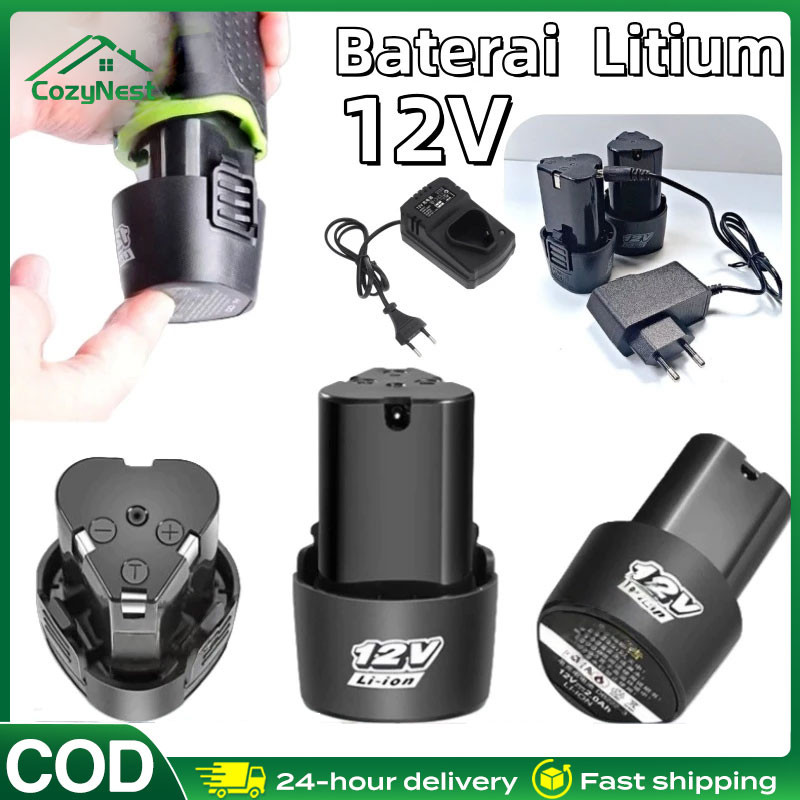 Batrai Baterai Bor Cordless 12v 12 Volt Jld Baterai Bor Cordless Li-Ion 12 Volt Baterai Bor Electric