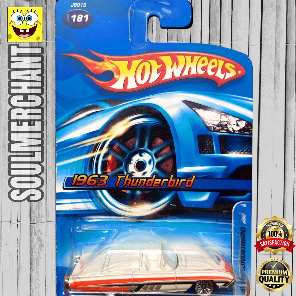 Hot Wheels 1963 Thunderbird Putih Diecast Mobil Klasik