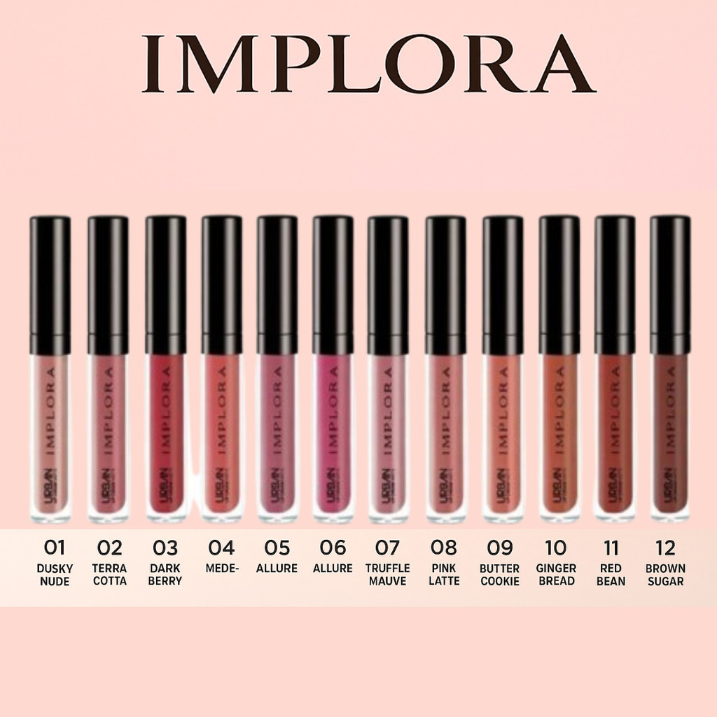 [GROSIR] Implora Urban Matte LipCream series 1LUSIN