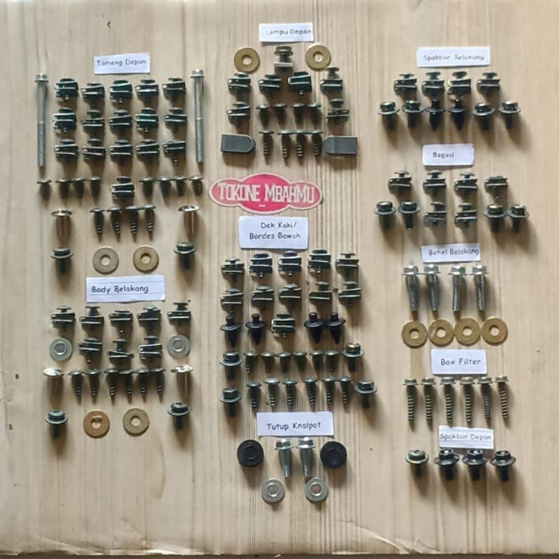 COD / Promo / Baut Full Set Cover Body Bodi Yamaha Fino FI 115 PGM-FI Motorcycle