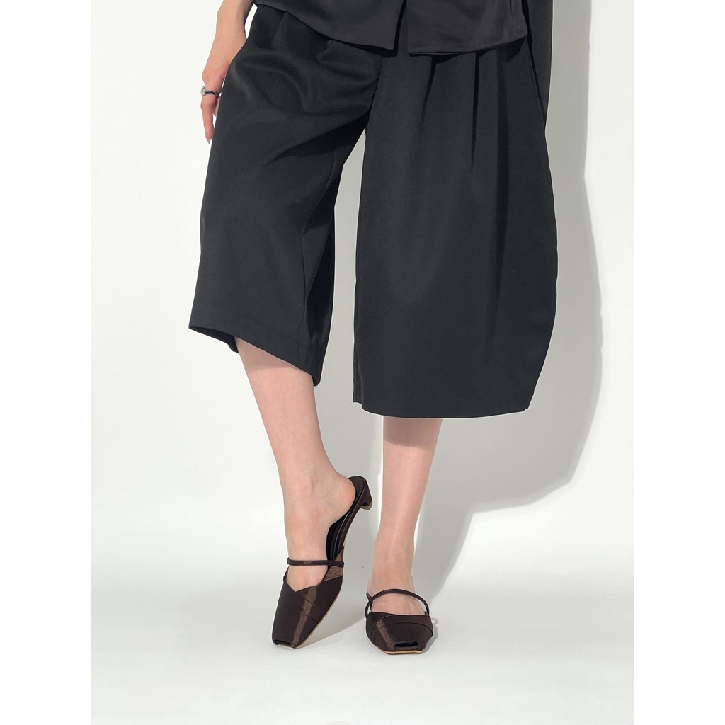 Ladies Slip-on Sandal with Kitten Heel Drift - Chocolate (Koleksi WATT for Josephine Annie x Hian Tj
