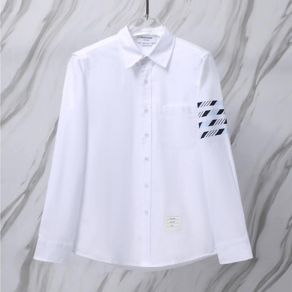 ORI~THOM../TB Kemeja Oxford Baru Lengan Panjang Empat Baris Twill 931#