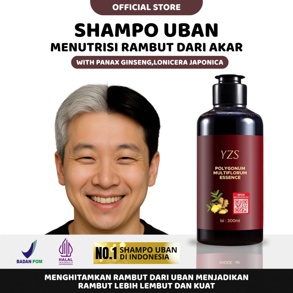 DIJAMIN ORIGINAL  Bisa COD  Shampo Yzs shampoo penghitam rambut uban Penghitam Rambut Alami Pria  An