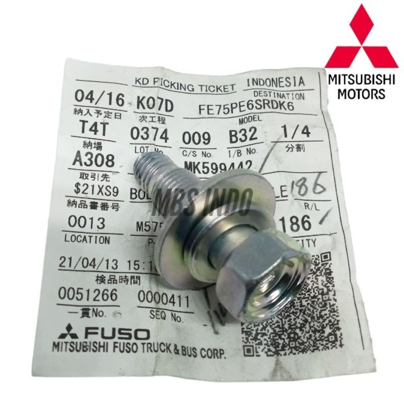 BOLT WASER ASSEMBLE BAUT 17 M 12 × 30 DOBEL RING ORIGINAL MITSUBISHI  BAUT 17 PANJANG 3CM