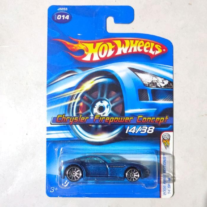 Hotwheels Hot Wheels Chrysler Firepower Concept biru 2006 First Editions blue card rare