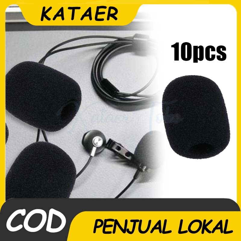 10pcs Busa Headset Mic Cover Spons Microphone Penutup Foam Kecil untuk Headphone dan Lavalier Clip O