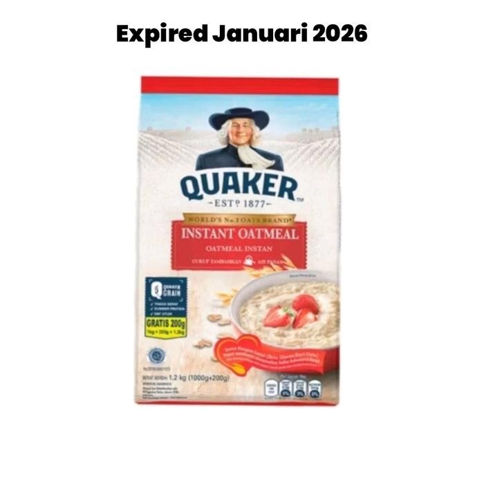 Best Seller[PROMO] Quaker Instant Oatmeal 1200/800 gr - Tanpa Container, 1200gr