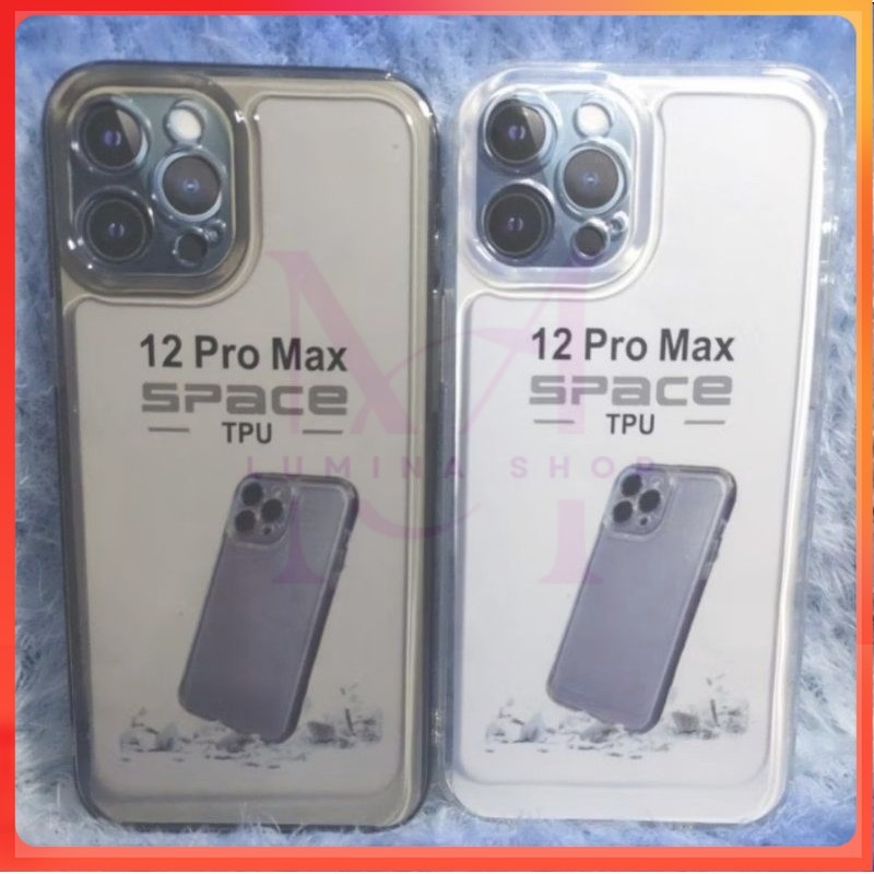 PROMO+COD Softcase Casing Clear Space iPhone 12 pro max Slikon transparan dan pelindung belakang hp+