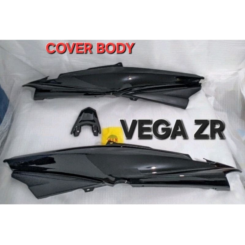 Cover Body + Cover Stop Vega ZR Hitam / Kap Body Besar kanan + kiri / WIN