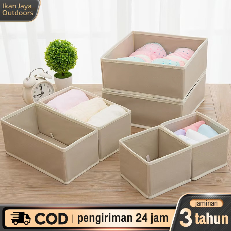 6PCS Storage Box / kotak penyimpanan pakaian /kotak Tas Pakaian Dalam & Aksesoris Pakaian Lemari bab