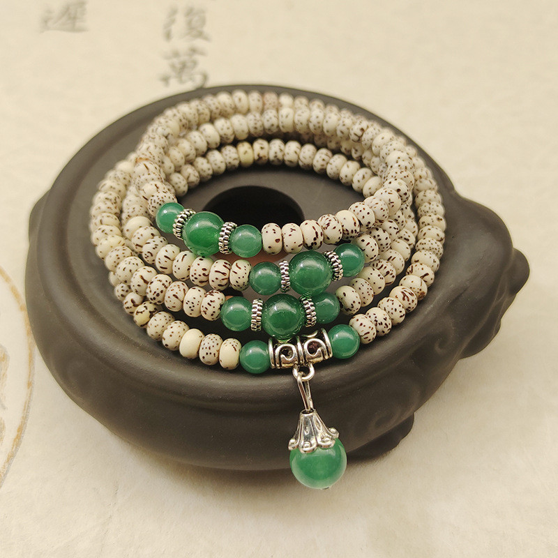 Bodhi168Gelang Biji Bodhi Bulan dan Bintang Tasbih Mini Wanita Berdensitas Tinggi