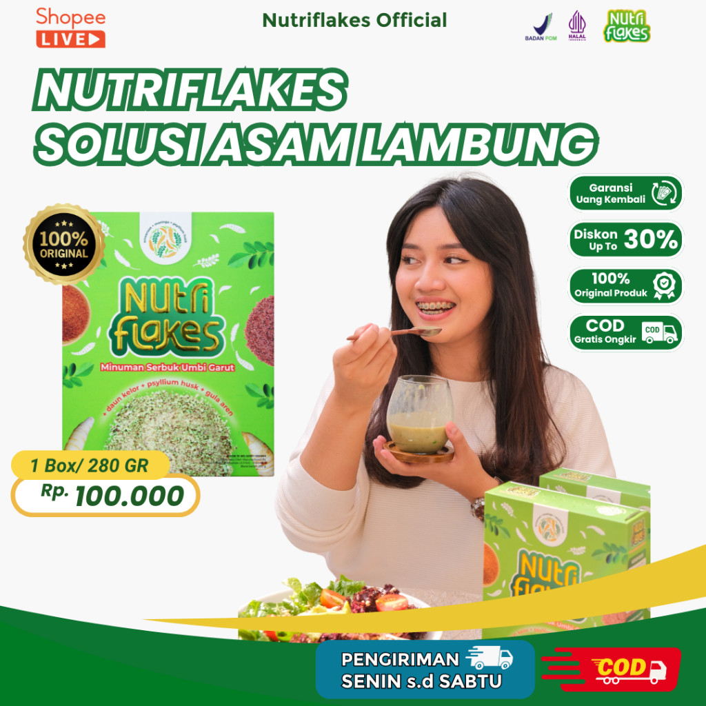 Nutriflakes Obat Asam Lambung 1 Box Original