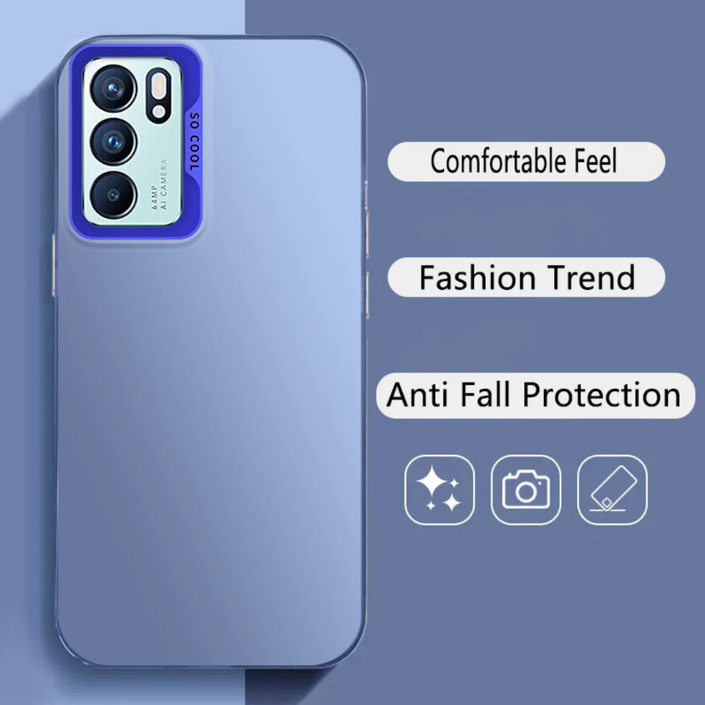 Hard Case Oppo Reno 4 / 5 / 5F / 6 / 5 Lite Premium Hybrid Hologram IMD Polycarbonate Shockproof