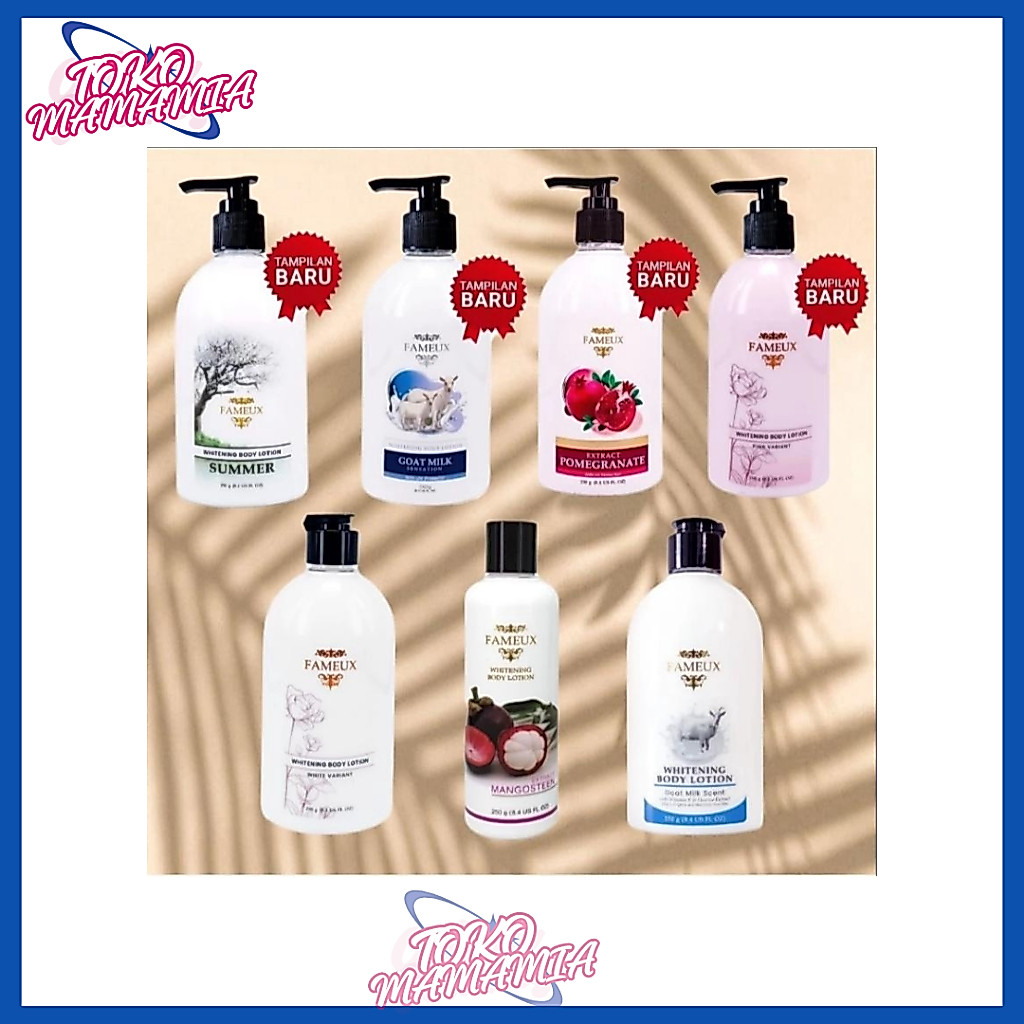 Fameux Whitening Body Lotion Goat/Pomegrante 250 ML BPOM