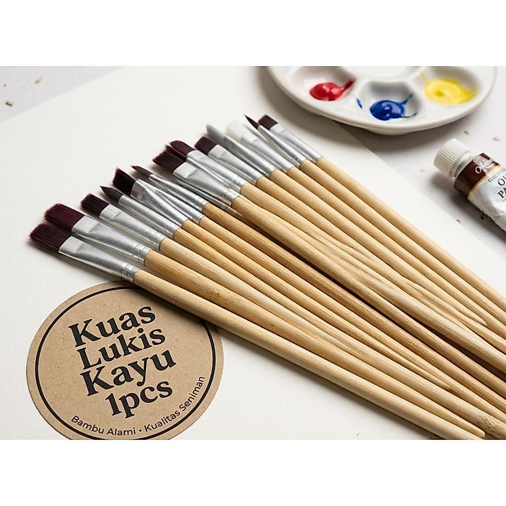 1 pcs Kuas Kayu Lukis/kuas cat/alat lukis