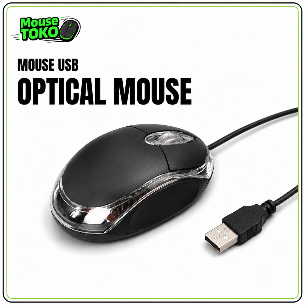 Mouse Mini USB AVAN – Mouse Kabel Optical RGB – Mouse Komputer Laptop Plug & Play Murah