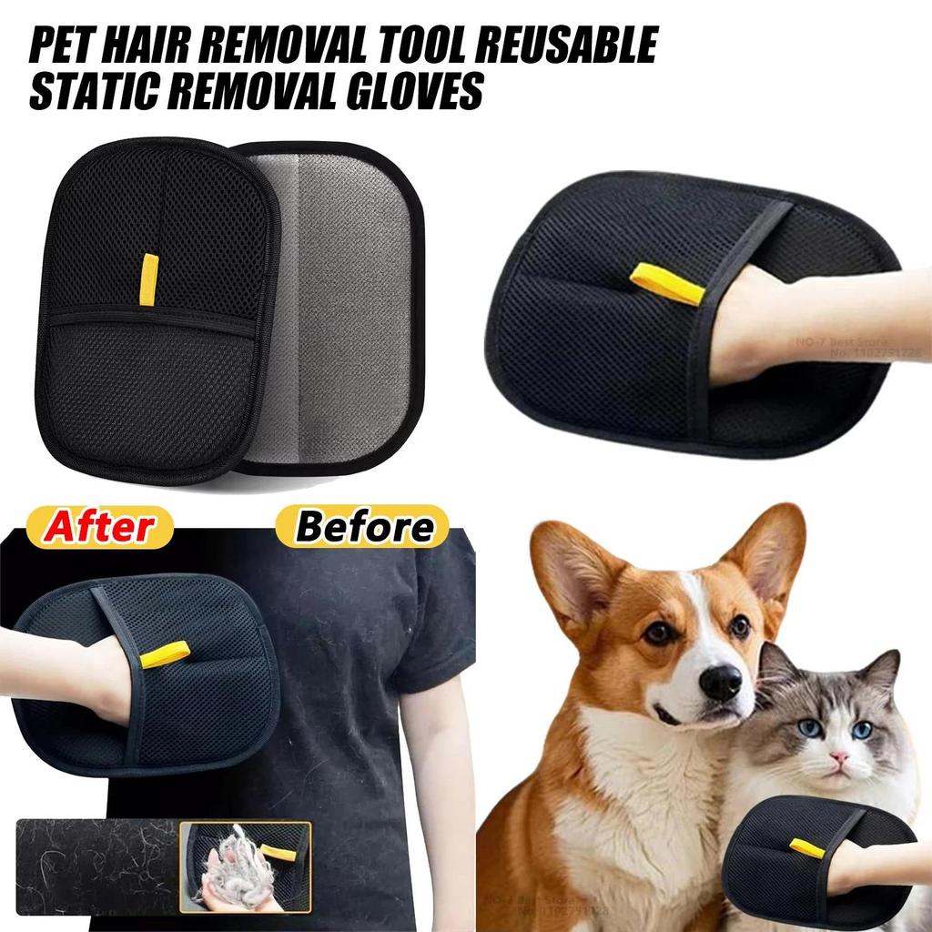 Pet Hair Removal Tool Reusable Static Removal Gloves Pet Hair Cleaning And Collection Gloves Versati