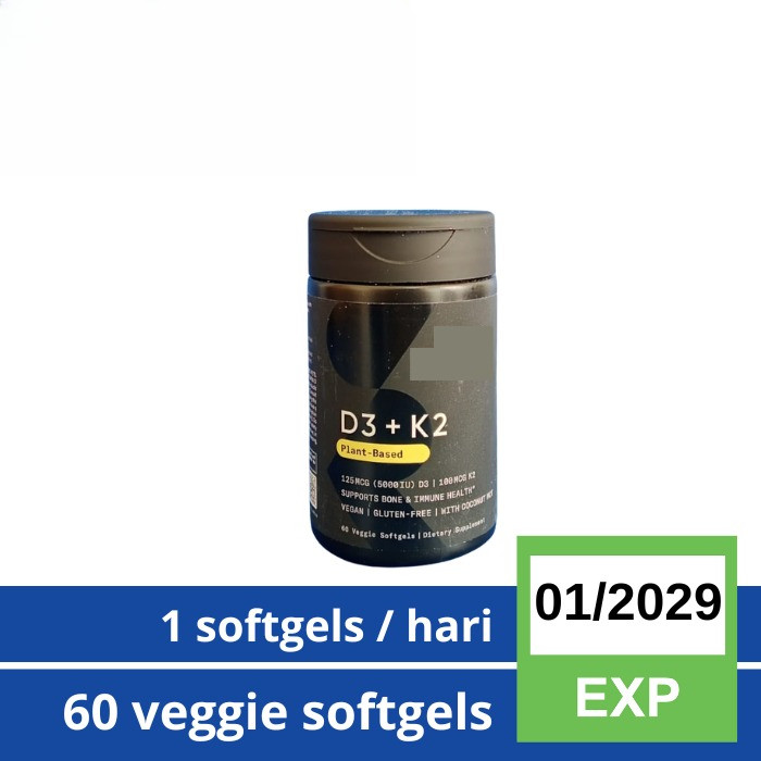 [ ORIGINAL ] SR K2 100 Mcg D3 5000IU MK7 Vegan Softgels Plant Based