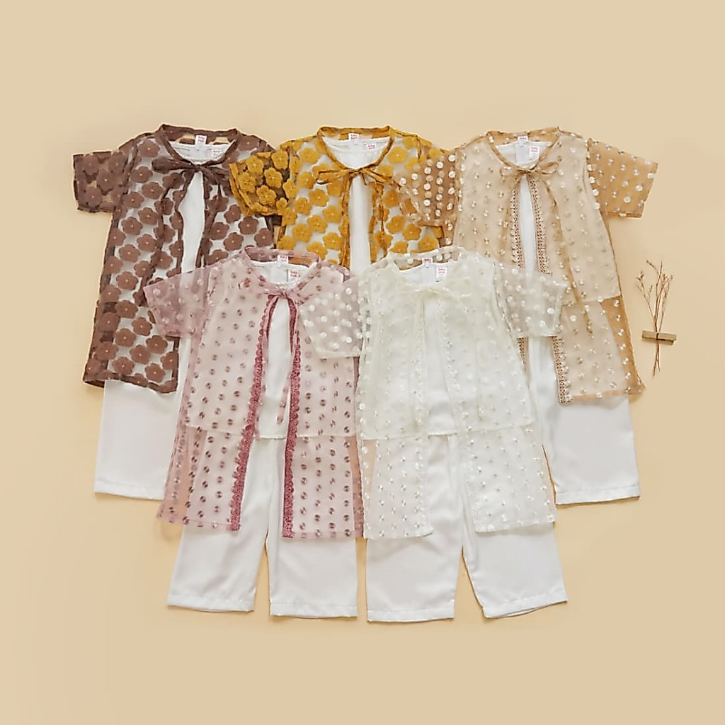 Outer Setelan Anak organza dan Silk Premium/Baju Lebaran Anak