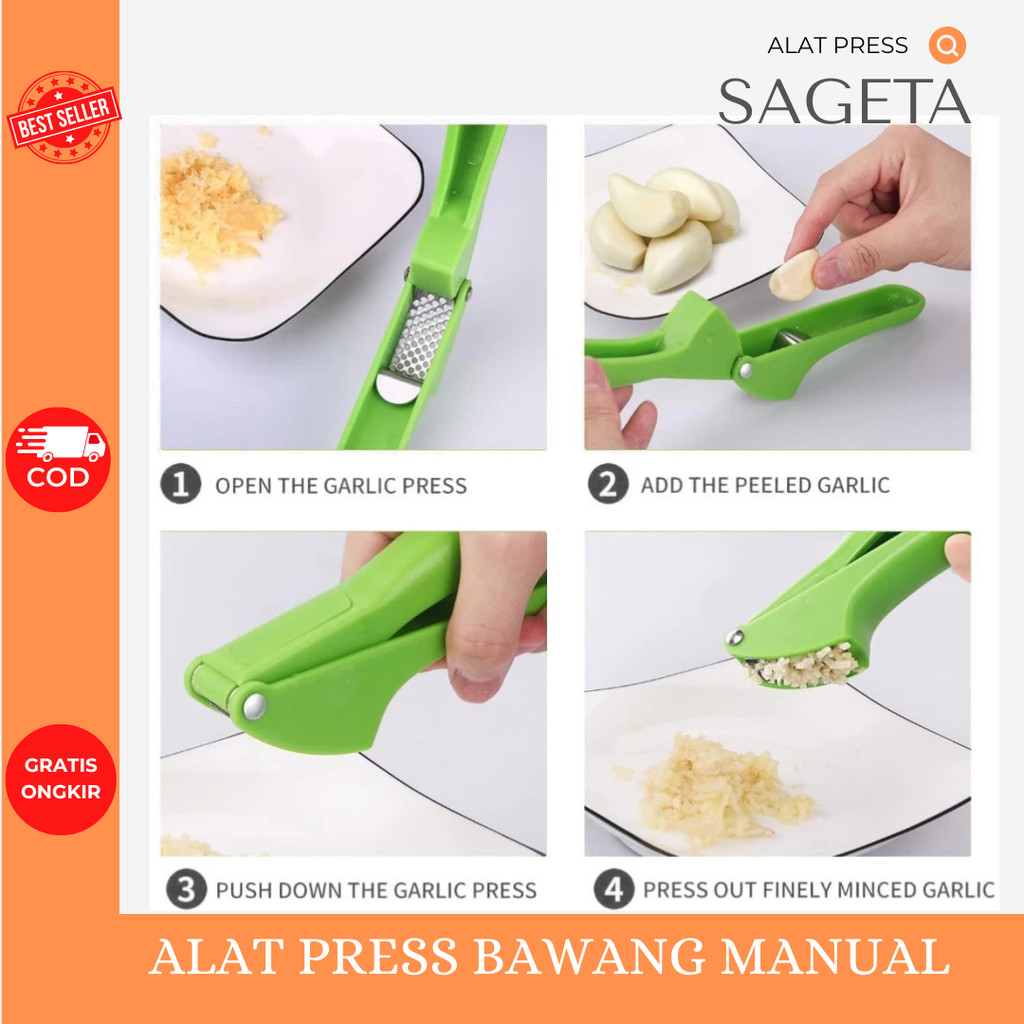 GARLIC PRESS - ALAT PENGHANCUR BAWANG PUTIH - PENCACAH BAWANG PUTIH - CRUSHER - PRESS - PENGGERUS BA