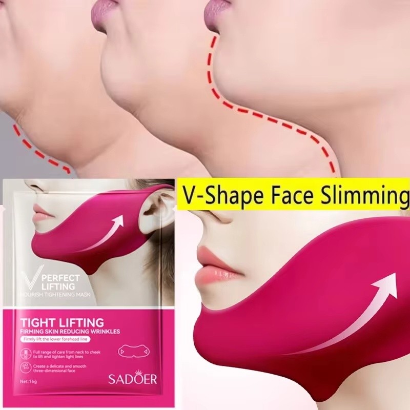 Masker Pengencang Wajah Bentuk V, Penghilang Lemak Dagu Ganda, Pembakar Lemak Wajah, Anti-Penuaan, P