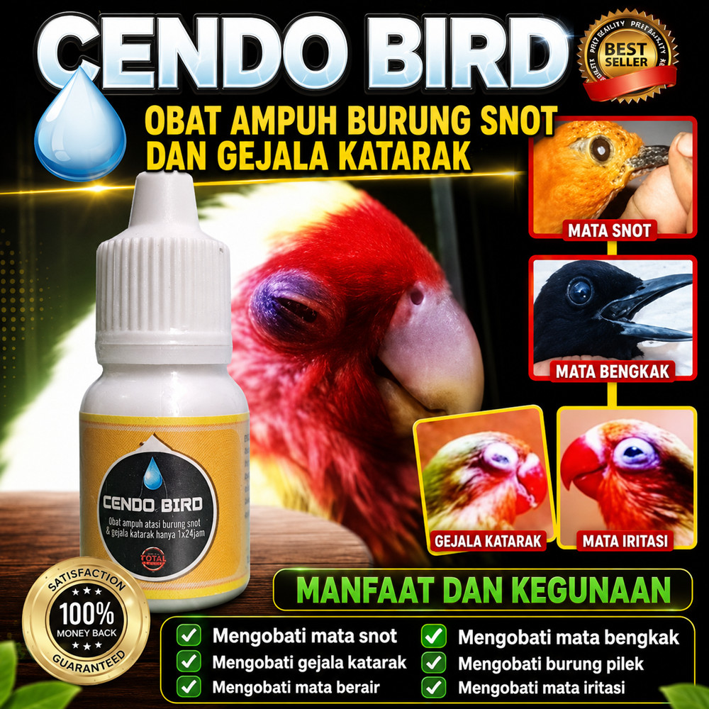 CENDO BIRD OBAT MATA BURUNG Atasi Snot Bengkak Berair Obat Mata Lovebird Murai Kacer 10ml