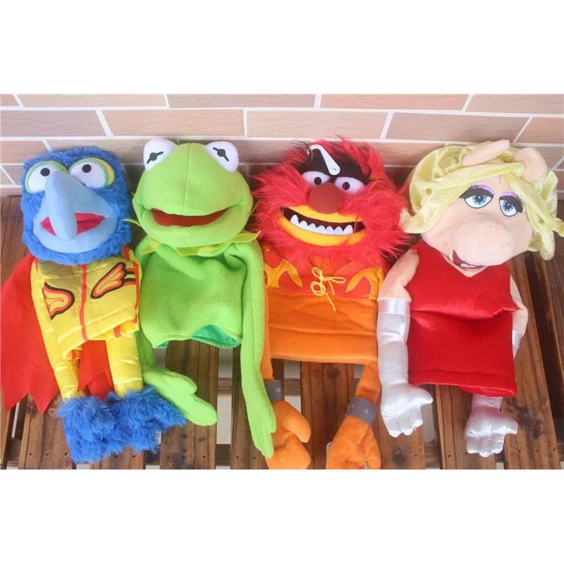 The Muppet show Kermit frog Plush Hand Puppets Kermit Frog Miss Piggy Drummer Gonzo Plush Hand Puppe