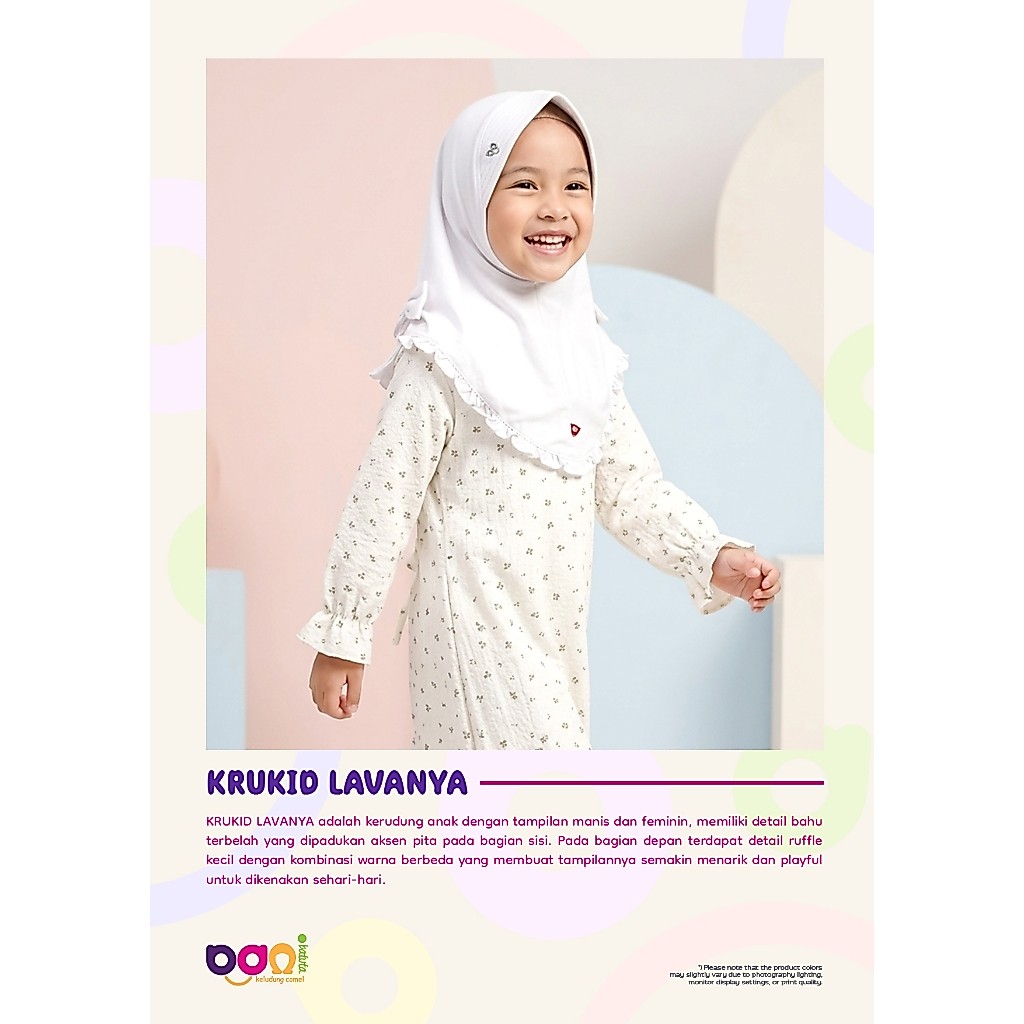 Kerudung Instan Bani Batuta Krukid Lavanya | Krukid Lavanya | Kerudung Sekolah | Kerudung Instan Ban