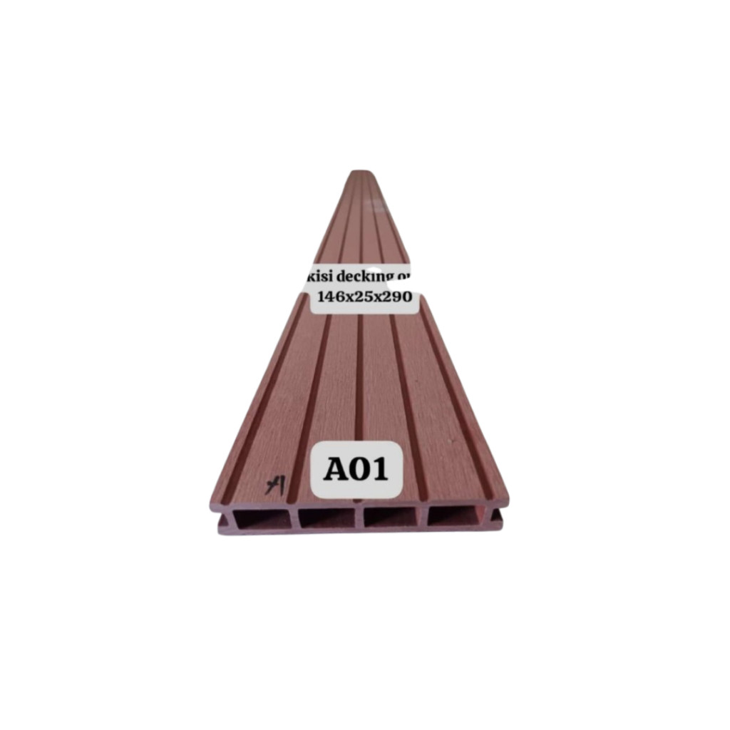 Terbaru decking wpc lantai outdoor/lantai kayu/decking kayu