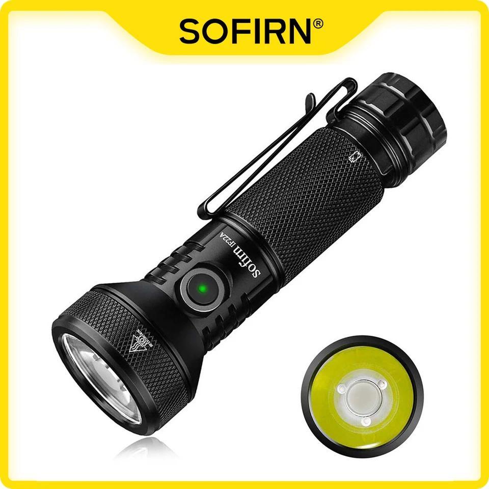Sofirn IF22A 21700 USB C Reargeable Powerful LED Flashlight SFT40 2100lm 680M Throw Reverse arging T