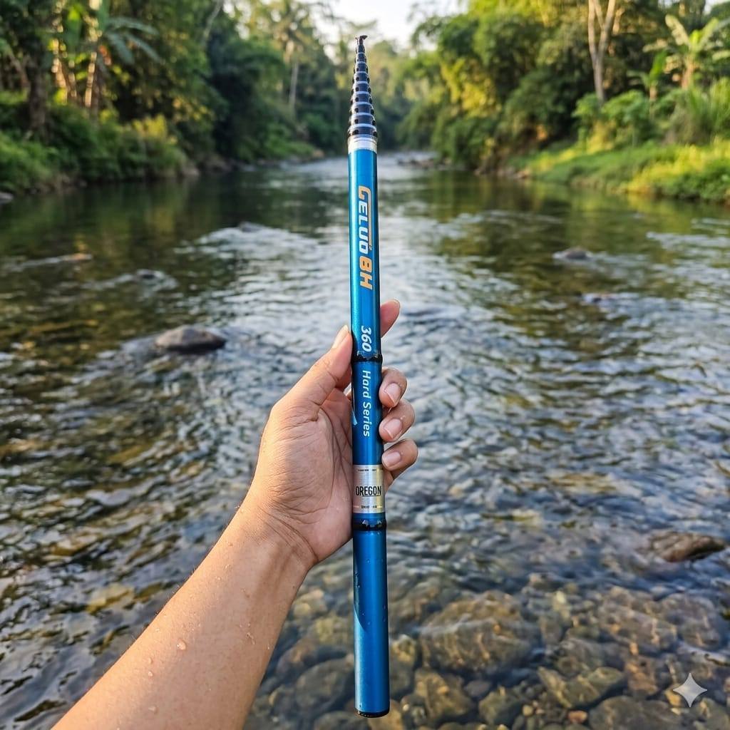 Joran Tegek Carbon Kaku Oregon Gelud Kolong AA